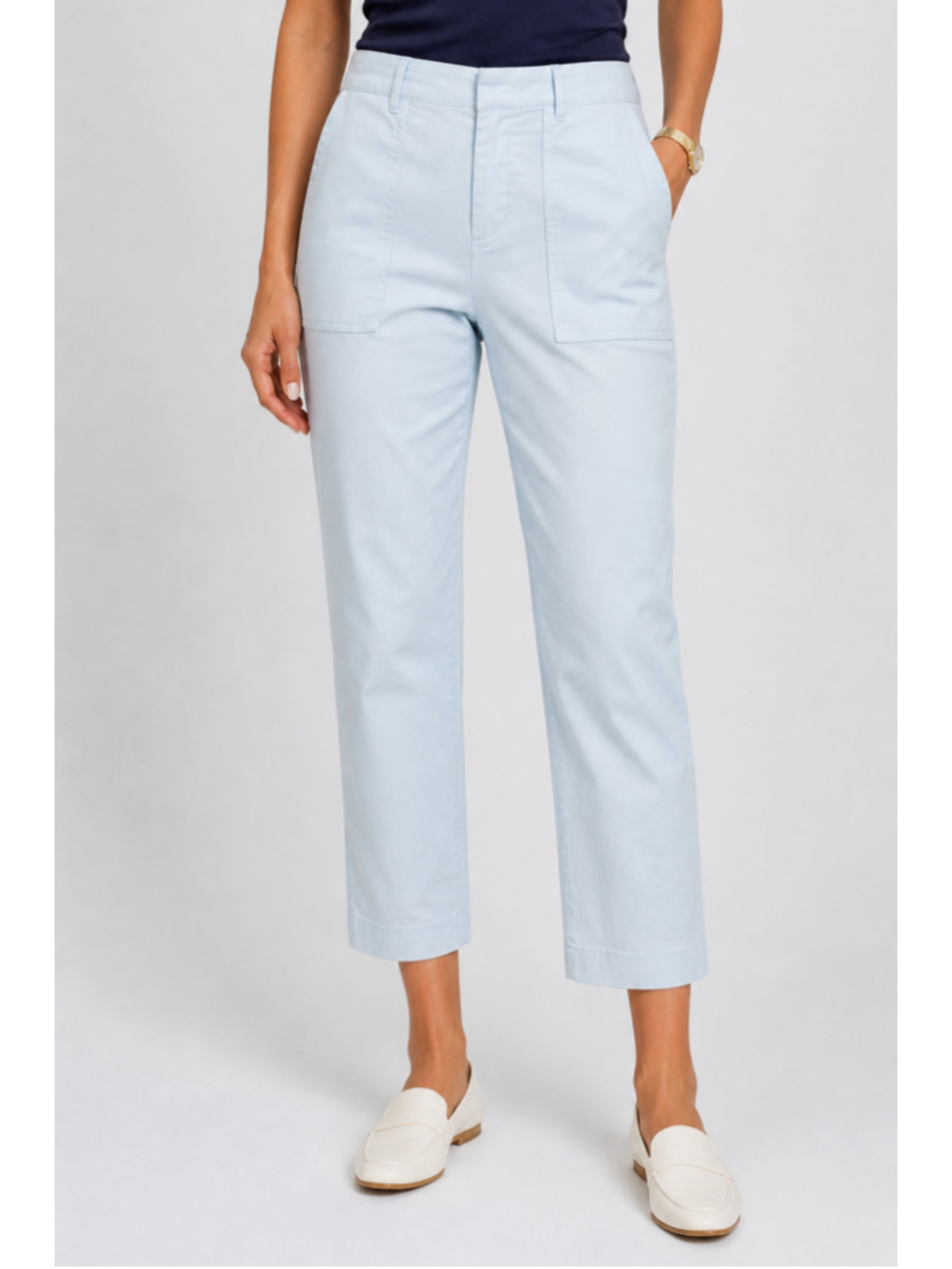 Light Blue Johnnie-O Surplus Cotton Blend Cargo Pants Size 2